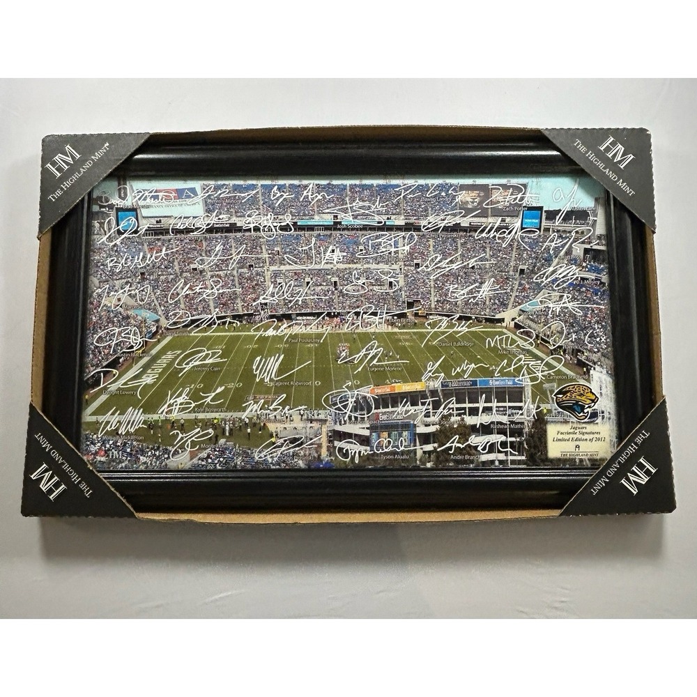 2012 Highland Mint Jacksonville Jaguars Facsimile Signature Collection Print 19